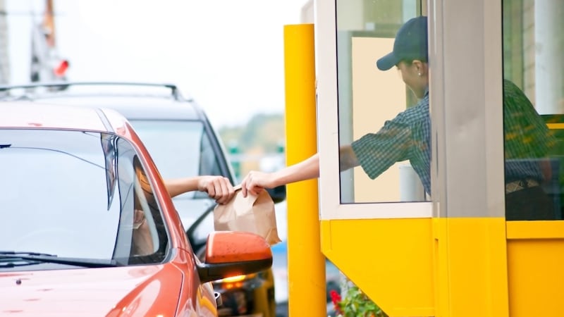 Alleged impaired driver asleep behind the wheel in the drive-thru