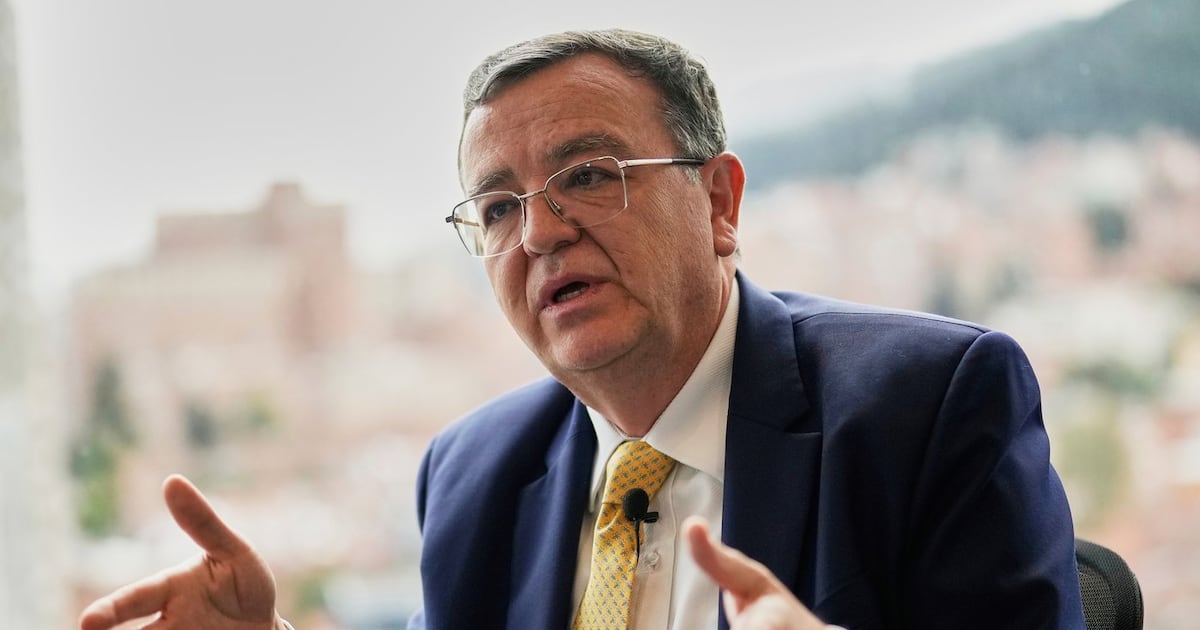 Special Jurisdiction for Peace President Judge Alejandro Ramelli Arteaga gives an interview in Bogota, Colombia, on July 1, 2025. (Fernando Vergara / AP Photo)