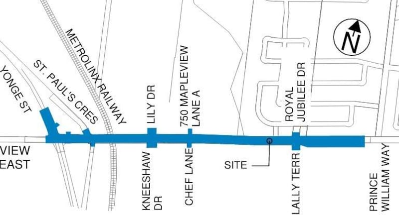 Partial Mapleview Drive shutdown, bus route detour