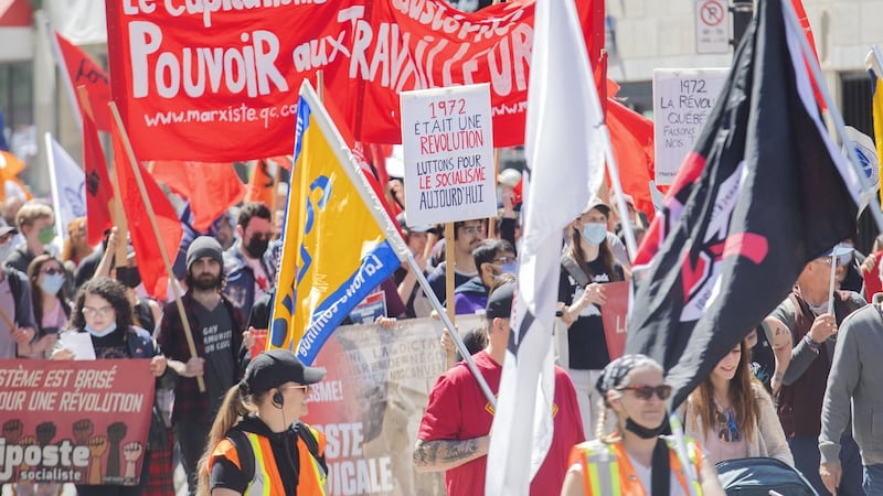Group defends using guillotine to ‘decapitate’ labour minister at Montreal protest