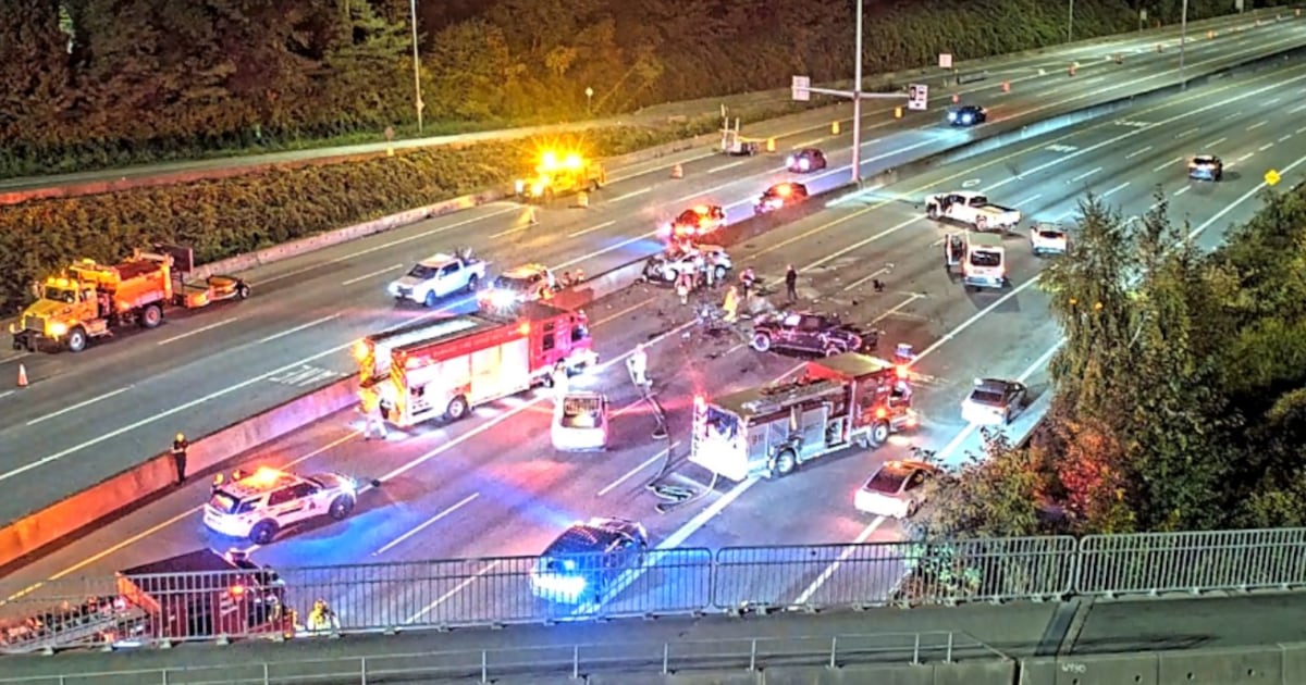 Serious crash shuts Highway 1 through Burnaby - CTV News