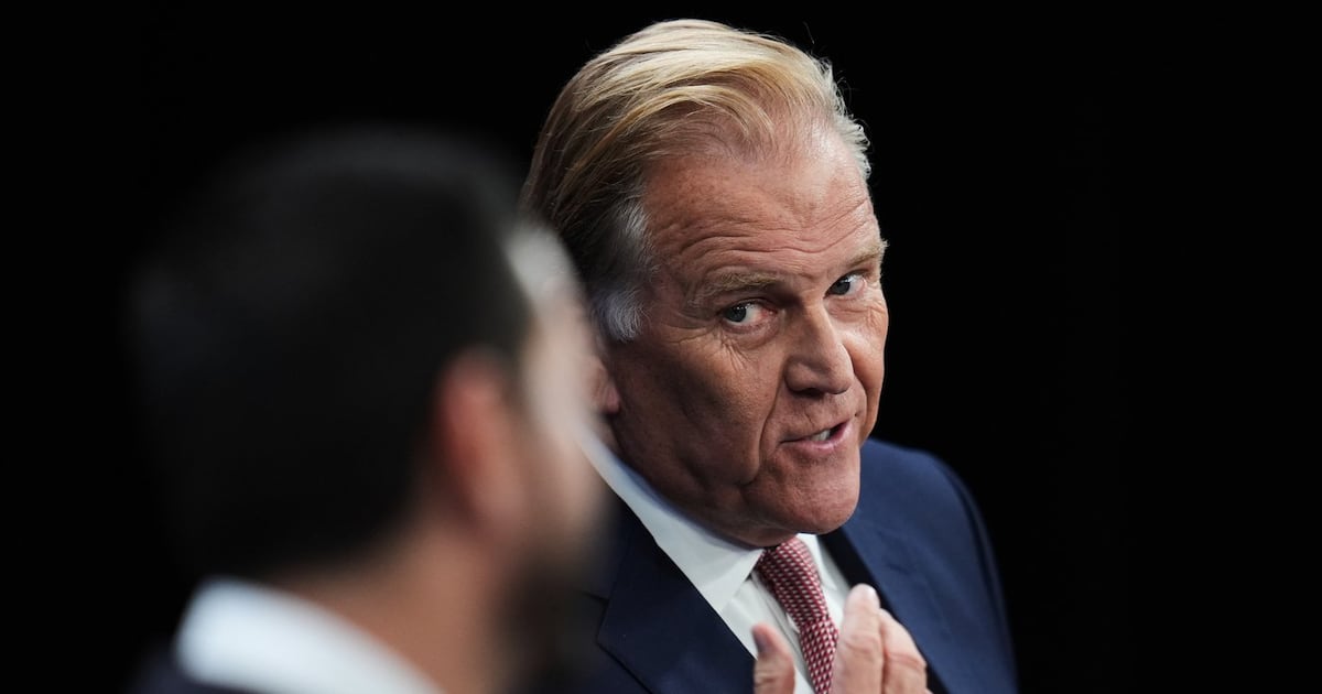 Mike Rogers questioned on Trump trade war during Michigan Senate debate