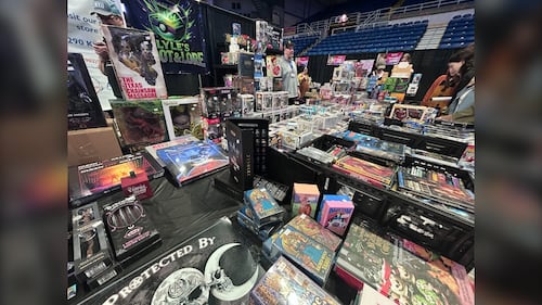 Tables, bins and walls covered in collectibles are pictured during CaperCon at Sydney Centre 200 in Sydney, N.S., on May 31, 2026. (Ryan MacDonald/CTV Atlantic)