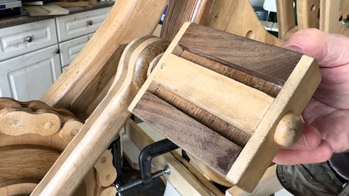 Anton Koch is creating a full-sized, rideable bicycle made of wood