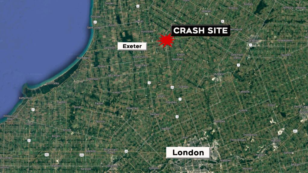 Damage Map Exeter Double fatal crash east of Exeter