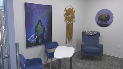 King Thunderbird Centre, or okimaw peyesew kamik by its Cree name, officially opens to replace old Boyle Street Community Services home base on Dec. 15, 2025. (Jeremy Thompson/CTV News Edmonton)