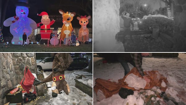 Suspects caught on camera destroying Christmas inflatables in Scarborough