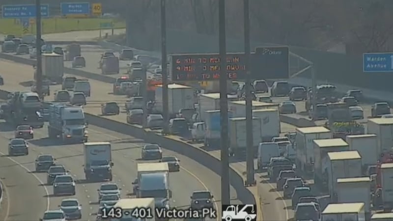 ‘A mess’: Drivers face slow morning commute amid issues on eastbound Hwy. 401