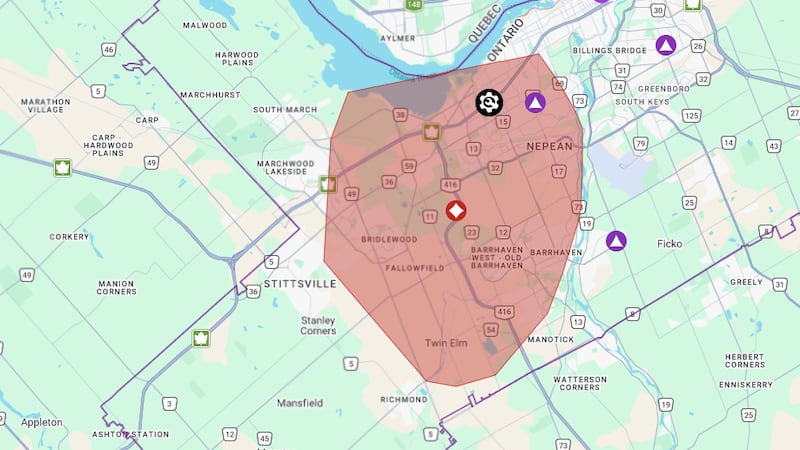 Thousands of customers without power in Ottawa’s west end: Hydro Ottawa