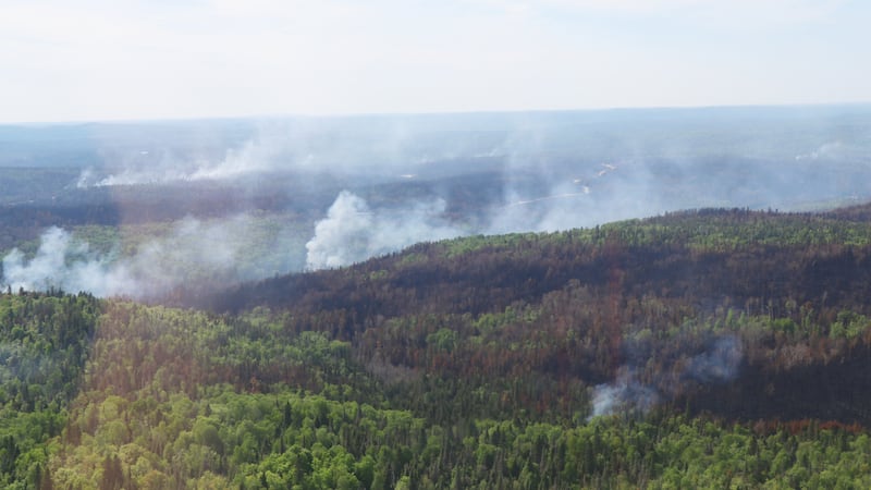 Gogama out of danger as fire crews battle Timmins 9 forest fire