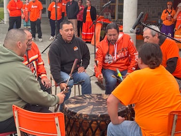More than a hundred people attended a ceremony on Cape Breton’s Membertou First Nation Wednesday for National Day for Truth and Reconciliation. (Ryan MacDonald/CTV News)