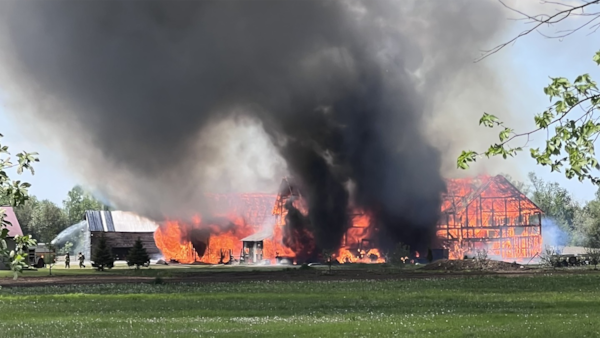 No injuries or livestock lost following barn fire in rural Ottawa