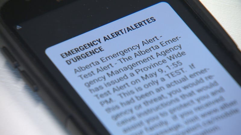 Alberta to test emergency alert system on Wednesday