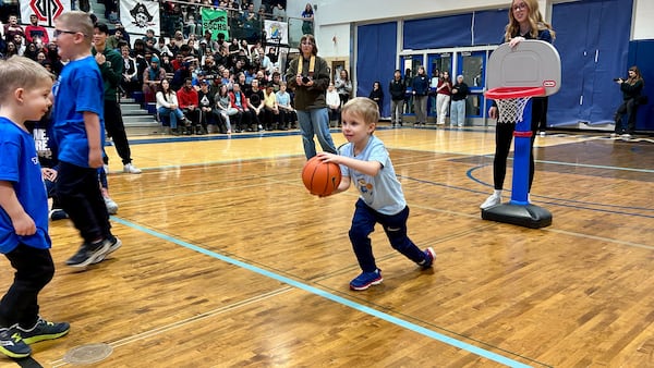Kicking off basketball tournament with ‘cuteness factor’ at Ross Sheppard: teacher