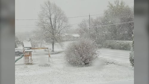 Snow is pictured on the ground on May 29, 2026 in Glace Bay, N.S. (Courtesy: Gail Agius)