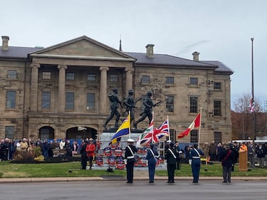 Remembrance Day ceremony in Charlottetown, P.E.I. on Tuesday, Nov. 11, 2025. (CTV Atlantic/ Liz Rigney)
