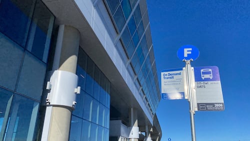 Valley Line Southeast LRT tour, with pictures of Davies Station, in Edmonton, Alta. on March 17, 2026. (Dave Mitchell/CTV News Edmonton)