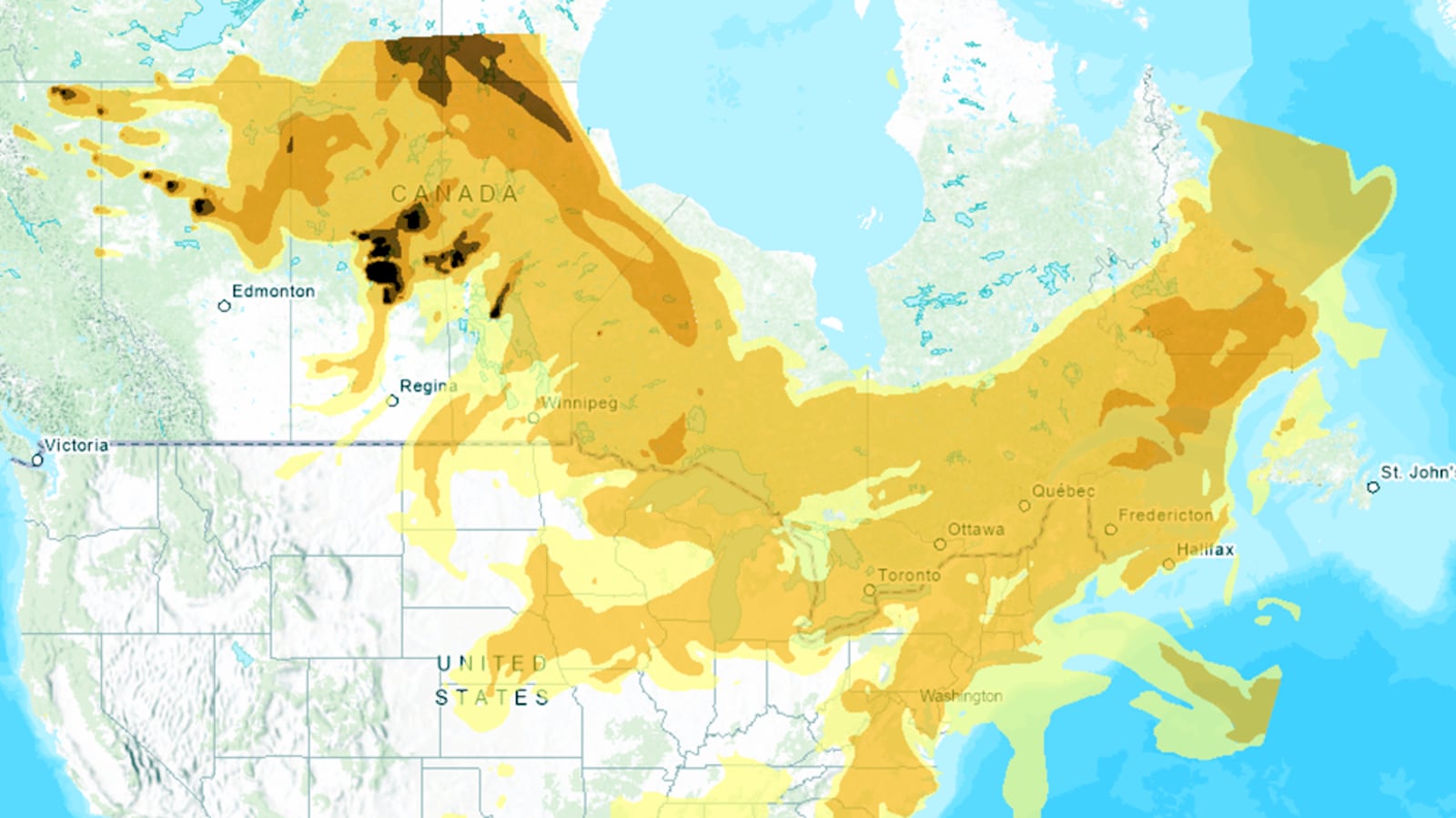 Canada wildfires: Tracking hotspots, smoke forecasts and air quality