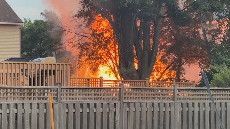 Ottawa firefighters douse backyard blaze in Greenboro area