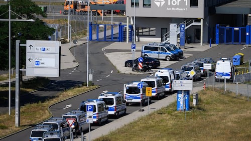 Bus driver kicked explosive drone out of the air at German airport, lawmaker says