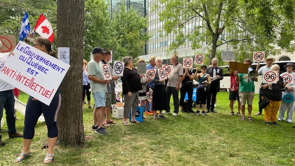 Following Lasalle College fine, English groups protest Bill 96