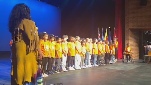 National Day for Truth and Reconciliation ceremony at Victoria School of the Arts on Sept. 29, 2026. (Darcy Seaton/CTV News Edmonton)