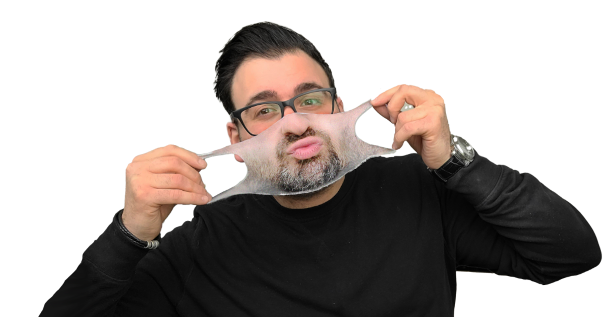 Prank Mask 'Face' print prank masks make Montreal designer into TikTok sensation