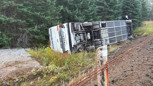 Bus driver charged after rollover on Hwy. 17 near Wawa