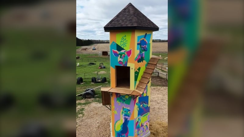 Ontario farm unveils Canada’s first goat tower with mural