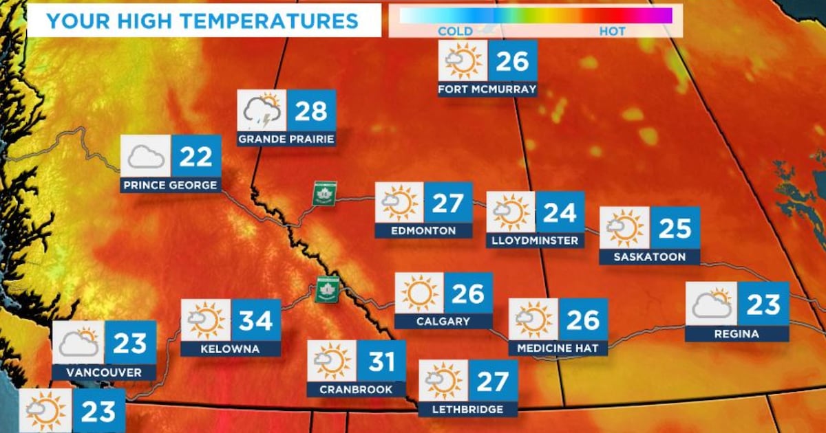 Calgary weather: Warm, windy Tuesday with thunderstorms possible Wednesday