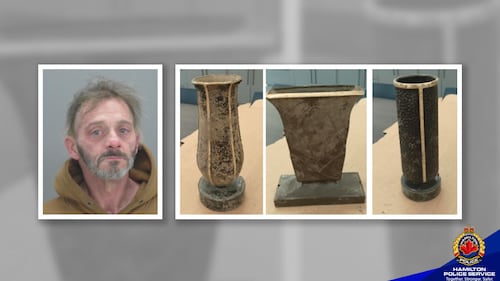 Man arrested after thefts at Hamilton cemetery