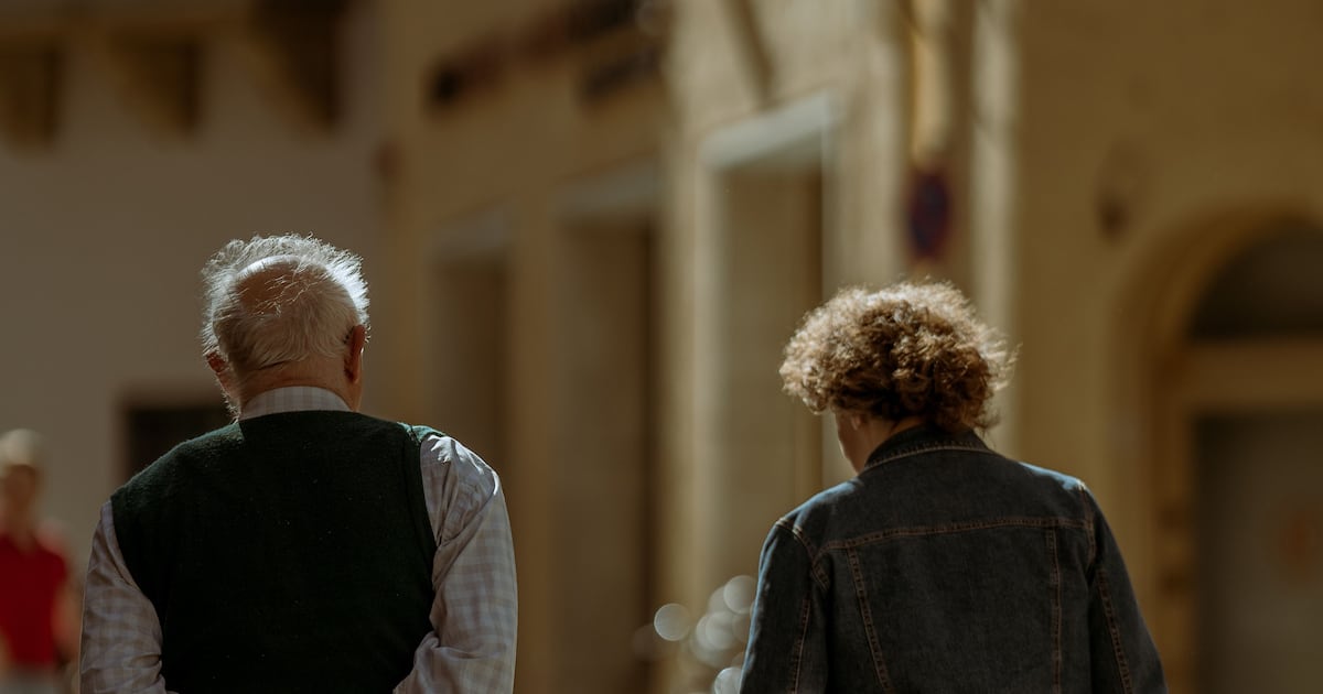 A file photo of two elderly people walking. (Pexels/Omar Ramadan)