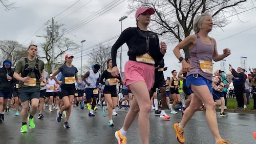Runners are pictured.