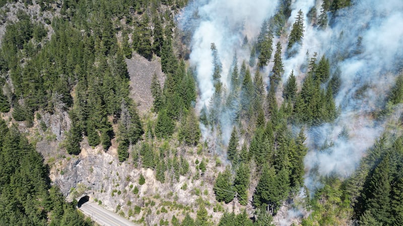 B.C. wildfire grows to 40 hectares near Trans-Canada Highway