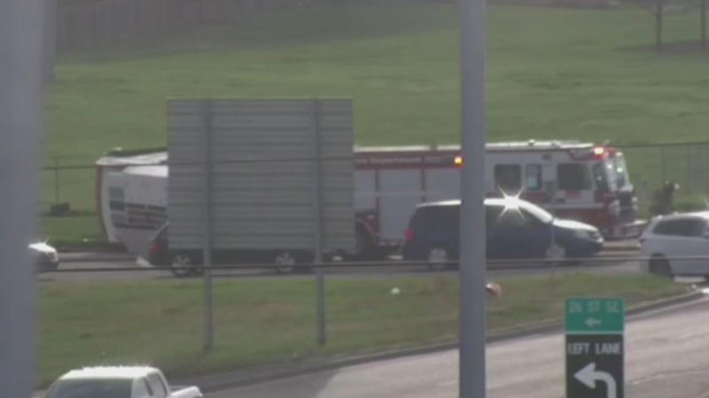 Bus rollover blocks traffic at Peigan Trail S.E.