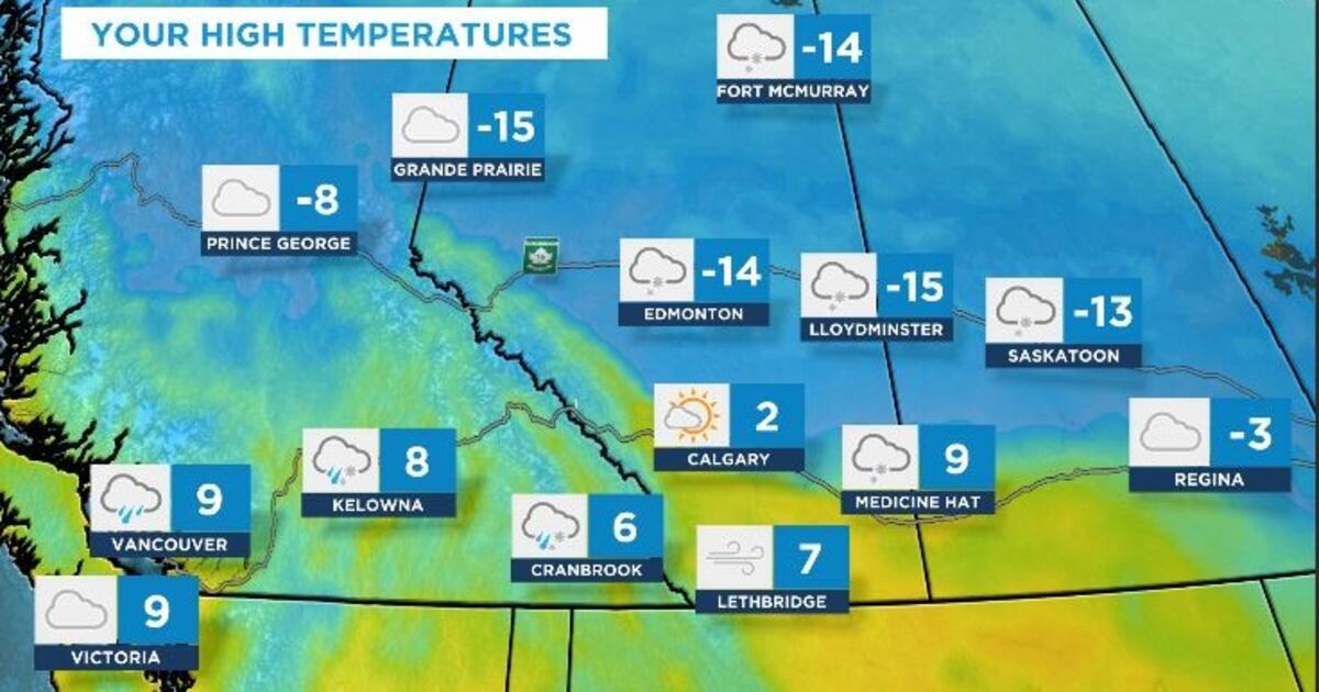 Calgary Humidity Map Calgary weather: Warm-up begins Monday, but includes a chance of ...