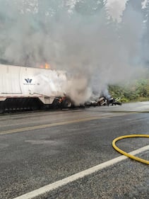 Highway 1 crash Yale, B.C.