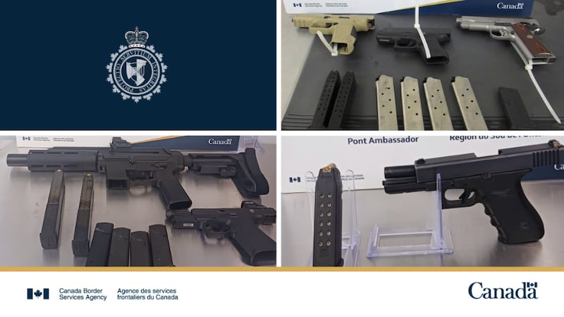 Weapons and narcotics seized at Ambassador Bridge: CBSA