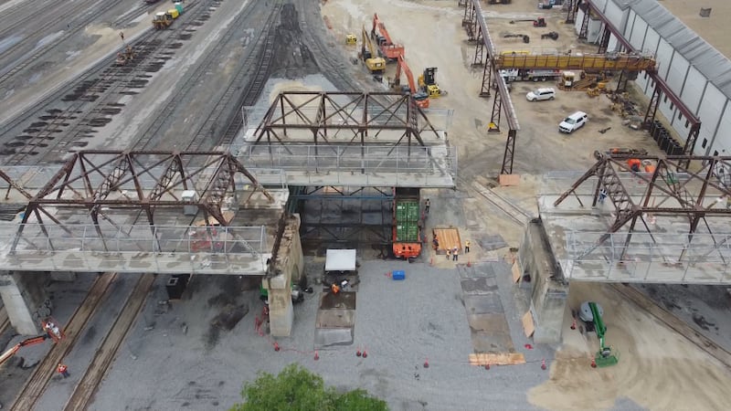 South portion of Arlington Bridge now removed