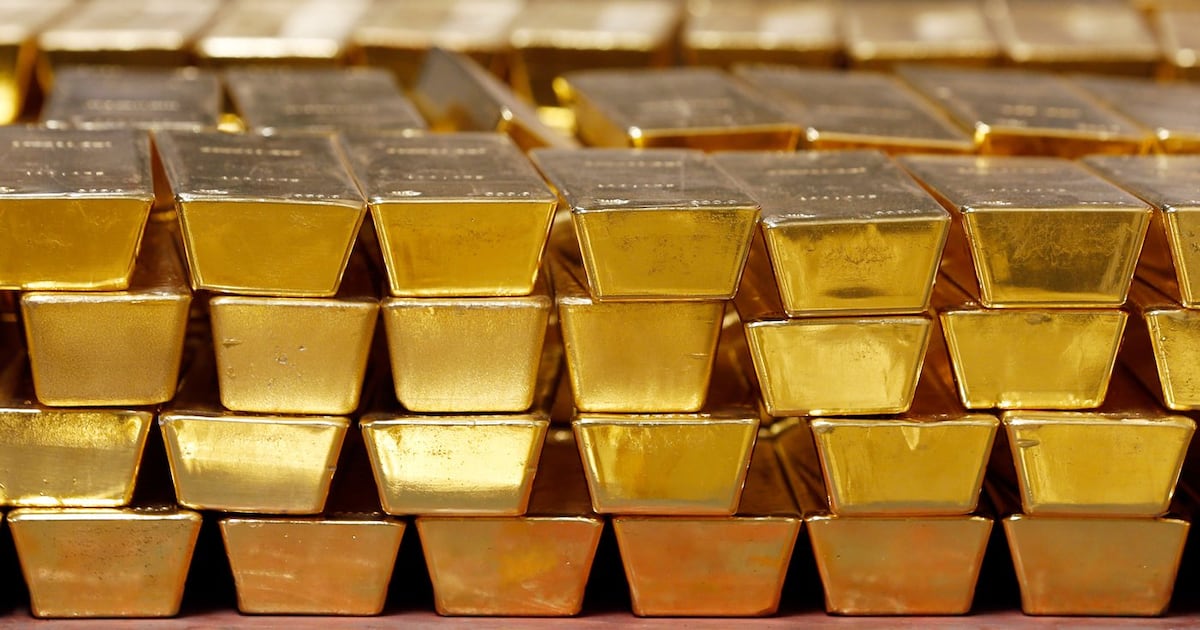 Photo: ctvnews.ca Gold bars are stacked in a vault at the United States Mint on July 22, 2014, in West Point, N.Y. (AP Photo/Mike Groll, File)
