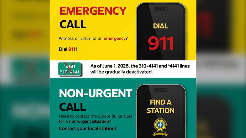Quebec police phasing out 310-4141 and *4141 numbers