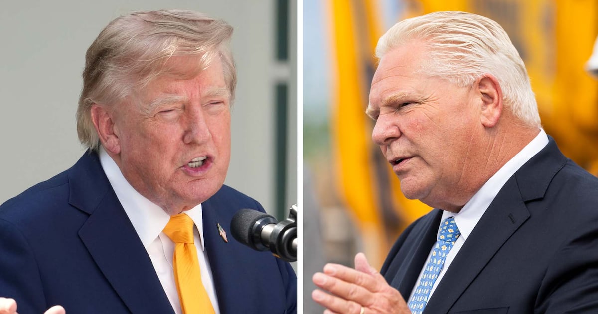 Photo: ctvnews.ca U.S. President Donald Trump and Ontario Premier Doug Ford are shown in this composite image. (Associated Press, Canadian