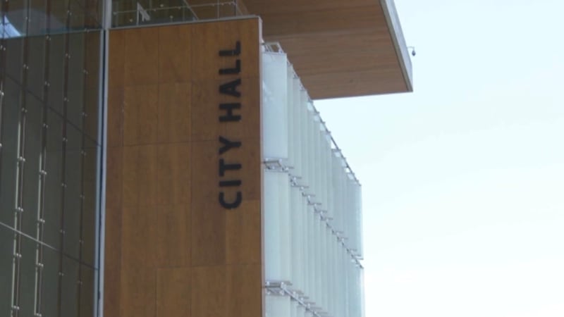 Surrey police investigate city hall fire believed to have started in a portable toilet