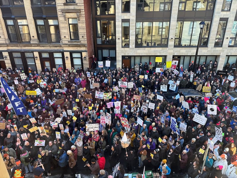 Thousands gather outside Nova Scotia Province House protesting proposed cuts to the arts, culture and tourism sectors. (CTV/Jesse Thomas)