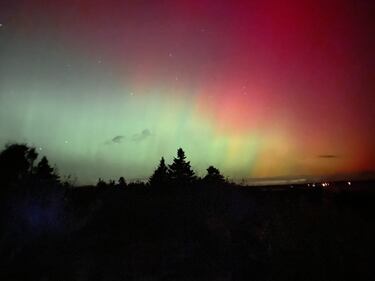The northern lights are seen in Brooklyn, N.S., on Nov. 11, 2025. (Submitted: Brian Muldoon)