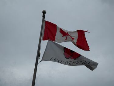 Remembrance Day ceremony in Lunenburg, N.S. on Tuesday, Nov. 11, 2025. (CTV Atlantic/ Callum Smith)