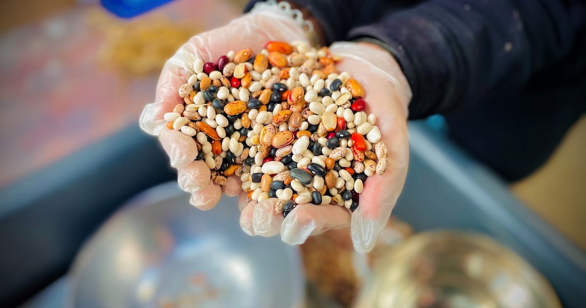 How long it took to go through 5,000 lbs. of dried beans at the Guelph Food Bank