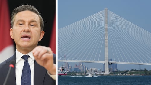 ‘Contradictory statements about what you’ve given away’: Poilievre to Carney on Gordie Howe bridge deal