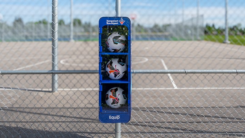 City stocks parks with free sports equipment like balls, frisbees