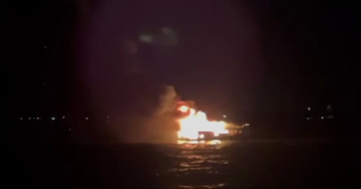 Fireworks show ends with barge on fire in West Island